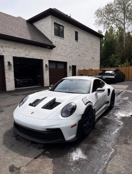 White Porsche 911 GT3 RS after a full hand detail